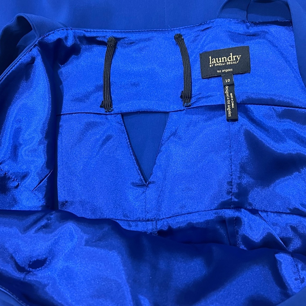 Laundry by Shelli Segal Sleeveless Midi Sheath Dress in Royal Blue, Cut Out, 10 - Picture 7 of 15